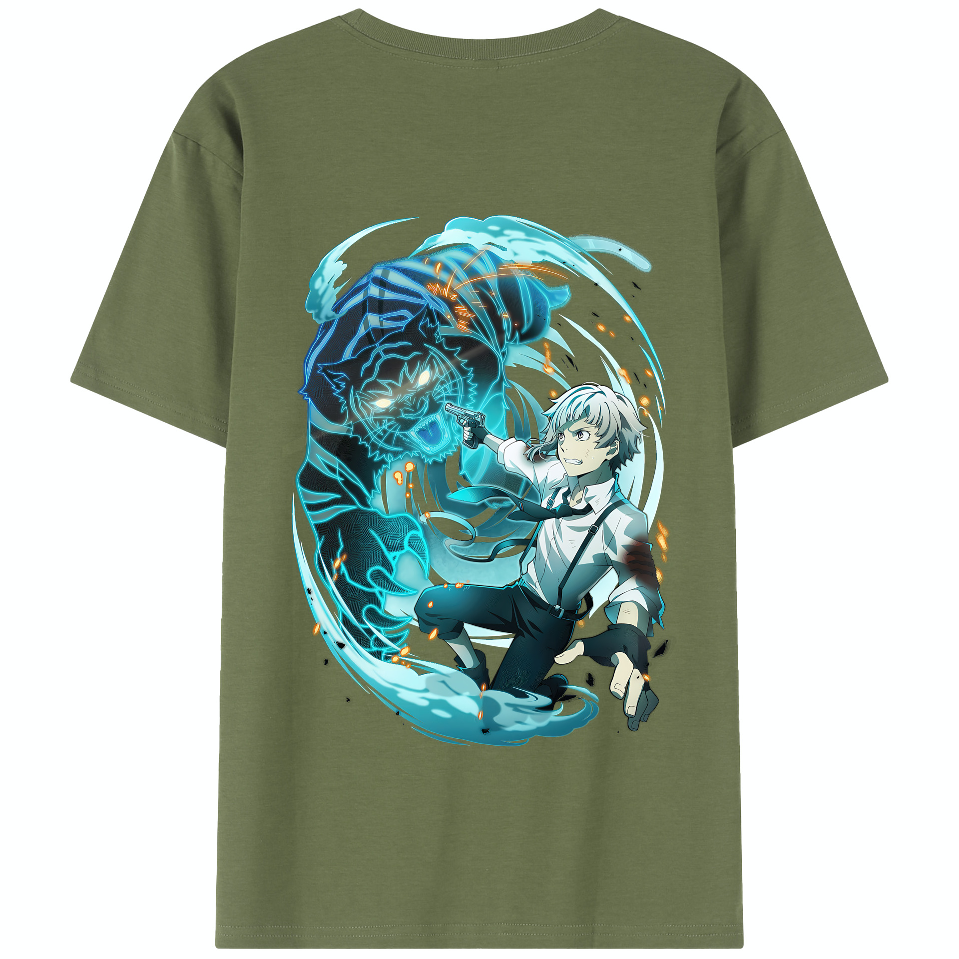 （画像用） 文豪ストレイドッグス Bungo Stray Dogs 綿100％半袖Tシャツ（背面プリント）